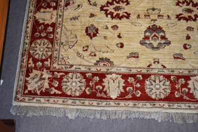 Lot 404 - Contemporary floor rug decorated with large...