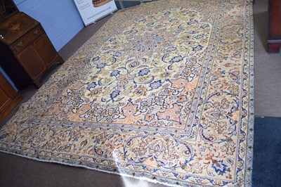 Lot 405 - Large Najaf abad wool floor rug decorated with...