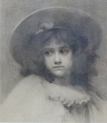 Lot 419 - 20th century School, portrait of a young girl...