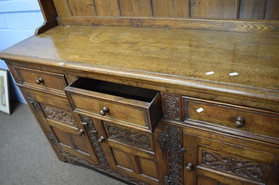 Lot 416 - Good quality reproduction oak dresser with...