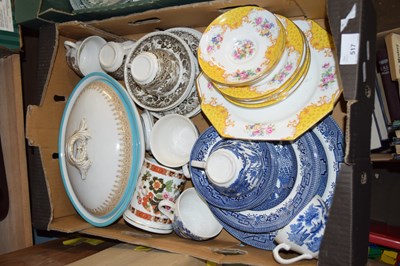 Lot 517 - BOX VARIOUS ASSORTED CERAMICS TO INCLUDE...