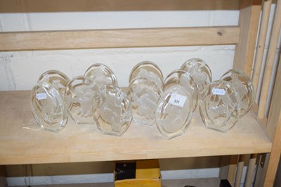 Lot 531 - DANBURY MINT CRYSTAL ANIMAL SCULPTURE PLAQUES...