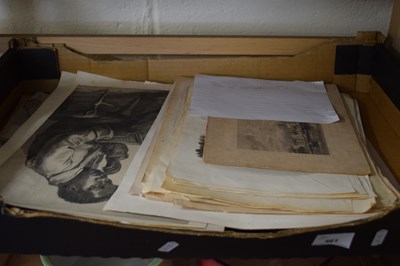 Lot 561 - ONE BOX VARIOUS UNFRAMED ENGRAVINGS, BOOK...
