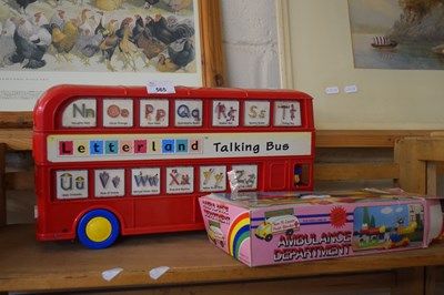 Lot 565 - LETTERLAND TALKING BUS TOY AND A FURTHER...