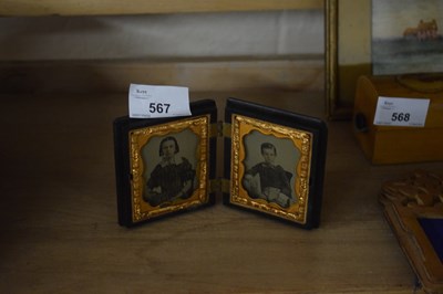 Lot 567 - PAIR OF VINTAGE DAGUERROTYPE PHOTOGRAPHS IN...