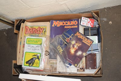 Lot 584 - BOX MIXED ITEMS TO INCLUDE DANDY COMICS, KINGS...