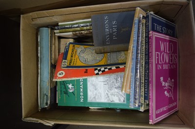 Lot 593 - ONE BOX VARIOUS MIXED BOOKS, MAPS ETC