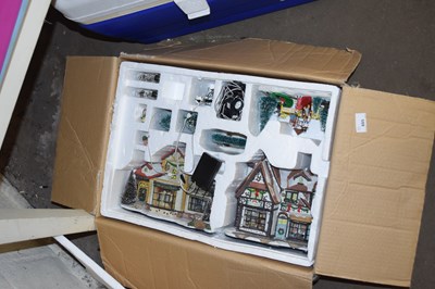 Lot 605 - ONE BOX OF ILLUMINATED CHRISTMAS HOUSES AND...