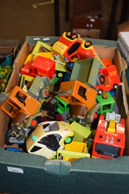 Lot 612 - ONE BOX PLASTIC TOY VEHICLES