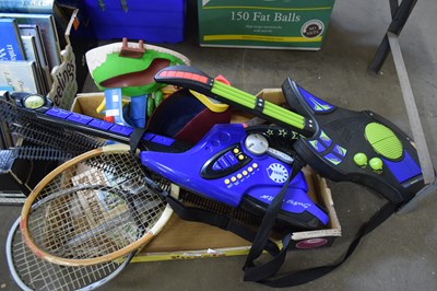 Lot 619 - BOX OF MIXED ITEMS TO INCLUDE CHILD'S TOY...