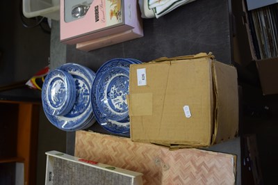 Lot 626 - QUANTITY OF CHURCHILL BLUE AND WHITE DINNER...