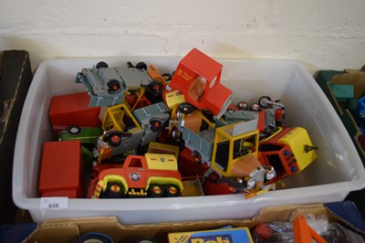 Lot 658 - ONE BOX VARIOUS PLASTIC TOY VEHICLES