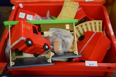 Lot 673 - ONE BOX VARIOUS TOY VEHICLES ETC TO INCLUDE...