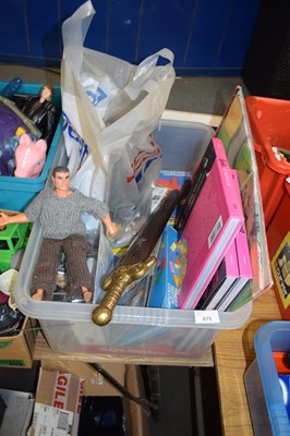 Lot 675 - ONE BOX MIXED TOYS TO INCLUDE ACTION MAN,...