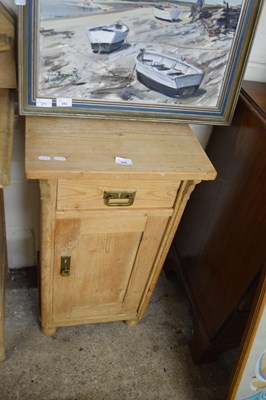 Lot 399 - LATE 19TH CENTURY PINE BEDSIDE CABINET, 45CM WIDE