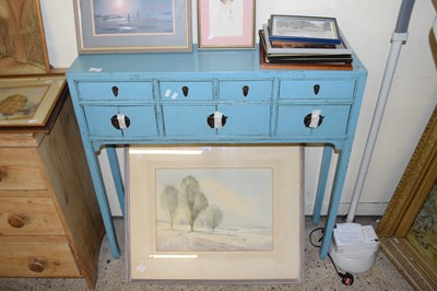 Lot 407 - 20TH CENTURY CHINESE BLUE PAINTED SIDE CABINET...