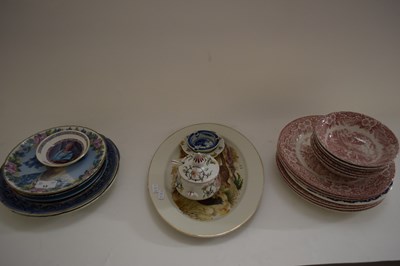 Lot 13 - MIXED LOT VARIOUS DECORATED PLATES, TABLE...