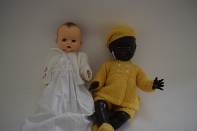 Lot 16 - TWO VINTAGE CELLULOID DOLLS WITH ARTICULATED...