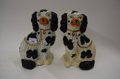 Lot 110 - PAIR OF STAFFORDSHIRE DOGS