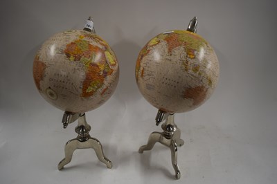 Lot 161 - TWO MODERN TABLE TOP GLOBES