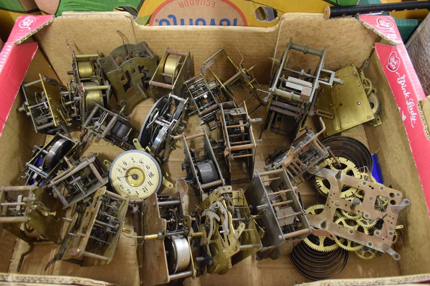 Lot 204 - BOX OF CLOCK MOVEMENTS