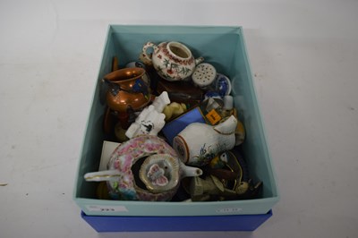 Lot 223 - ONE BOX MIXED SMALL CERAMICS AND OTHER ORNAMENTS
