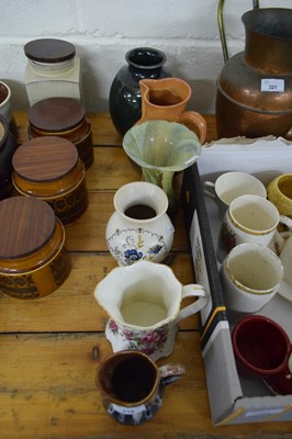 Lot 319 - MIXED LOT VARIOUS VASES AND JUGS TO INCLUDE...
