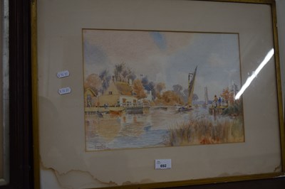 Lot 692 - WILLIAM LESLIE RACKHAM, 'HORNING FERRY',...