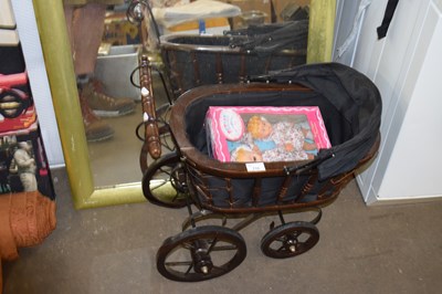 Lot 715 - DOLLS PRAM AND DOLLS