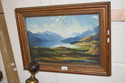 Lot 748 - COLOURED STUDY, UPLAND SCENE, GILT FRAMED