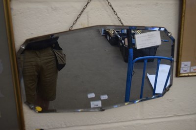 Lot 754 - GLOBE BRAND BEVELLED WALL MIRROR