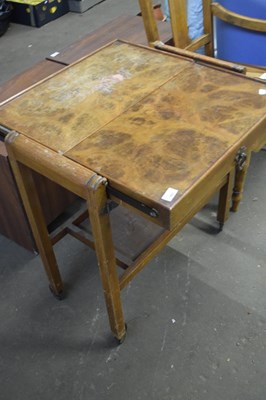 Lot 843 - 1930S WALNUT VENEERED METAMORPHIC TEA TROLLEY