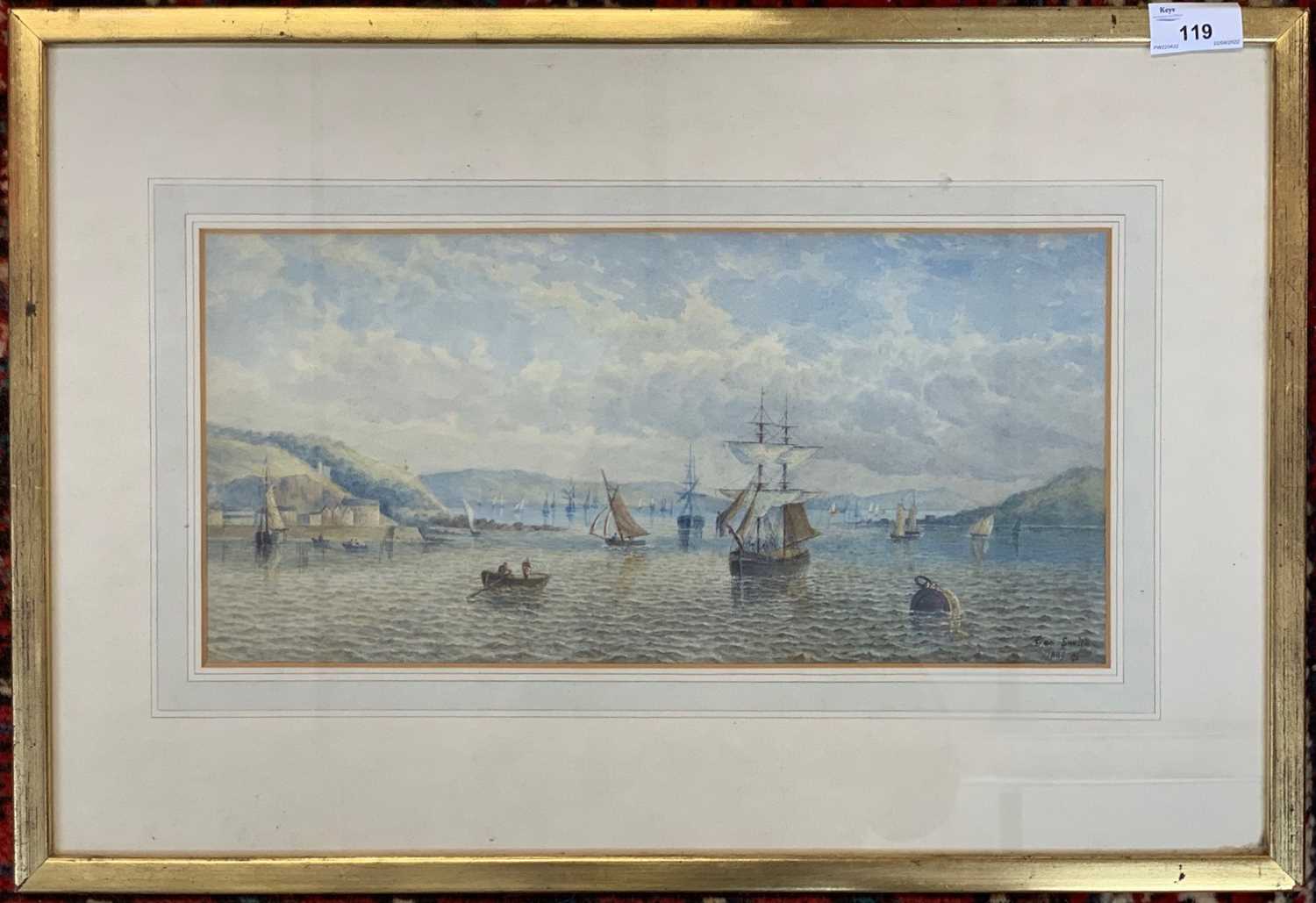 Lot 59 - George Smith, signed watercolour, Esturay...