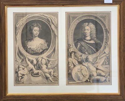 Lot 9 - After Kneller 1745, engraving, The Duke and...
