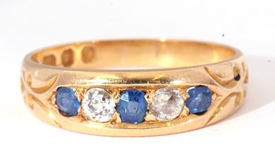 Lot 7 - 18ct gold sapphire and diamond ring, alternate...