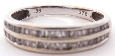 Lot 31 - Modern diamond set half hoop ring, a design...