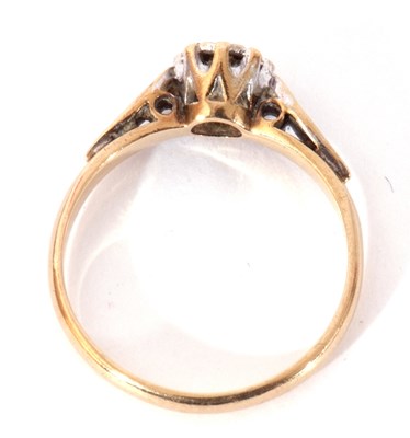 Lot 39 - 9ct gold diamond single stone ring, the round...