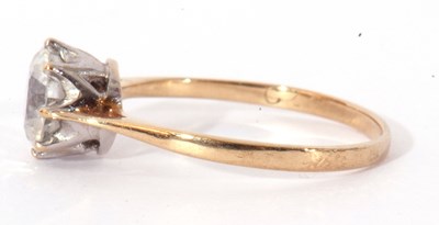 Lot 66 - 9ct gold single stone cubic zirconia ring,...