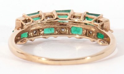 Lot 77 - Modern 9ct gold synthetic emerald and small...