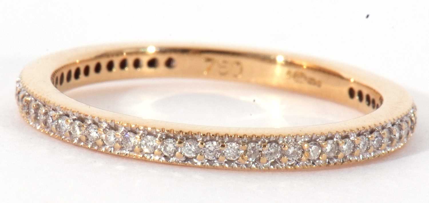 Lot 90 - Modern diamond half eternity ring set with...