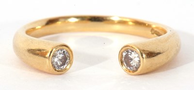 Lot 128 - Modern designer diamond set open ring, the...