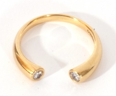 Lot 128 - Modern designer diamond set open ring, the...