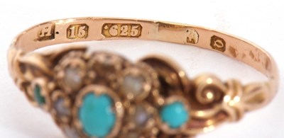Lot 138 - Mixed Lot: antique 15ct gold turquoise and...
