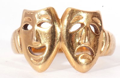 Lot 144 - Mixed Lot: 9ct gold 'Comedy & Tragedy' mask...