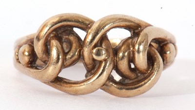 Lot 156 - 9ct gold knot ring, London 1977, 5.6gms, size P/Q