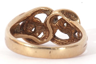 Lot 156 - 9ct gold knot ring, London 1977, 5.6gms, size P/Q