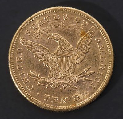 Lot 197 - American $10 gold coin dated 1880