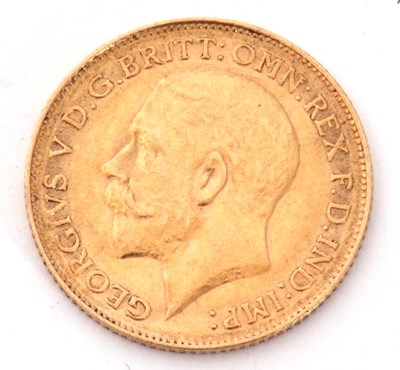 Lot 198 - George V half sovereign, dated 1913