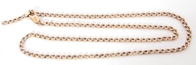 Lot 222 - Modern 9ct gold flattened curb link chain,...