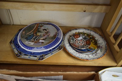 Lot 529 - GROUP OF CERAMIC PLATES WITH FLORAL DESIGN,...